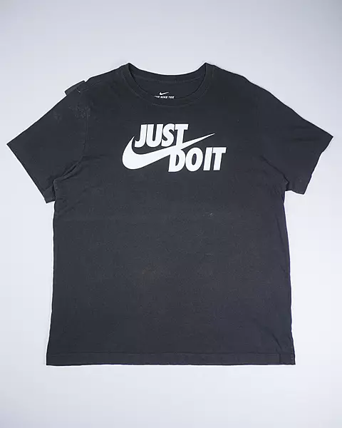 Faded Black Classic Slogan Graphic T-Shirt