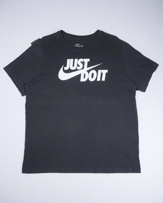 Faded Black Classic Slogan Graphic T-Shirt