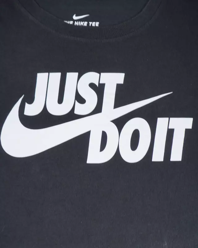 Faded Black Classic Slogan Graphic T-Shirt