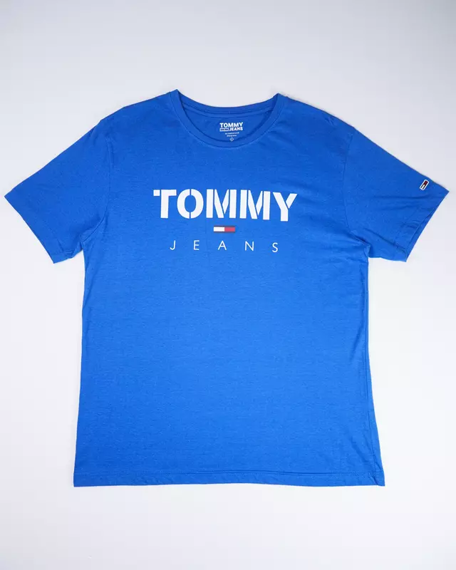 Royal Blue Casual Typographic Core-Logo T-Shirt