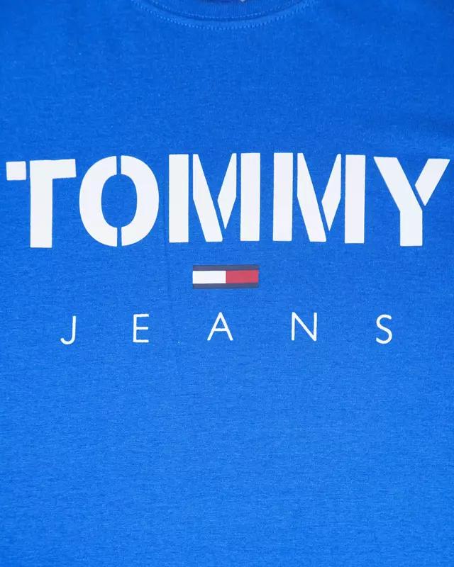 Royal Blue Casual Typographic Core-Logo T-Shirt