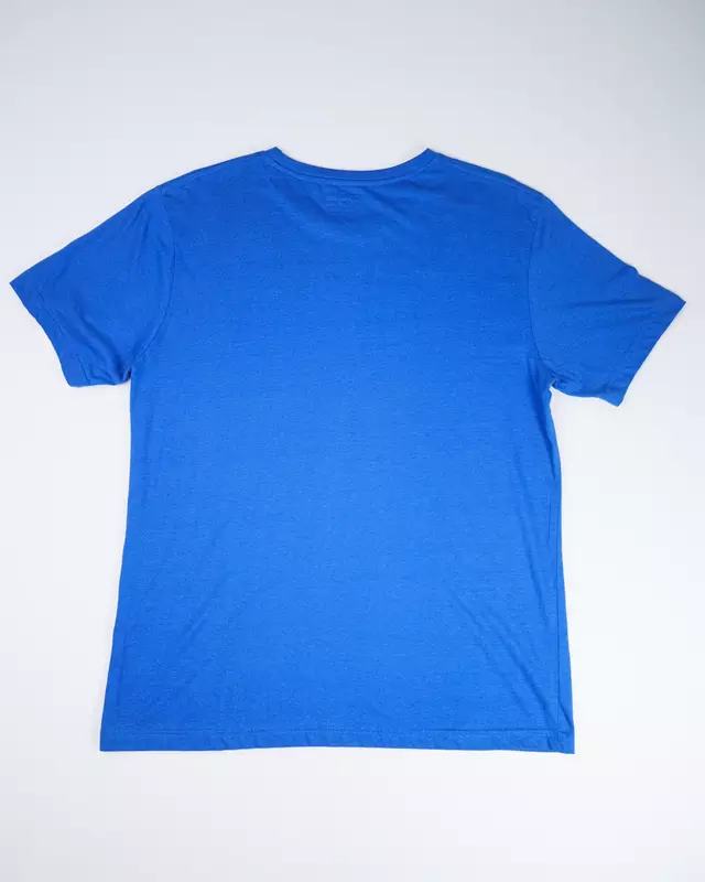 Royal Blue Casual Typographic Core-Logo T-Shirt