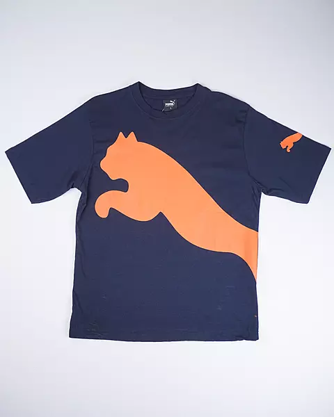 Black Big-Cat Graphic Sportswear T-Shirt
