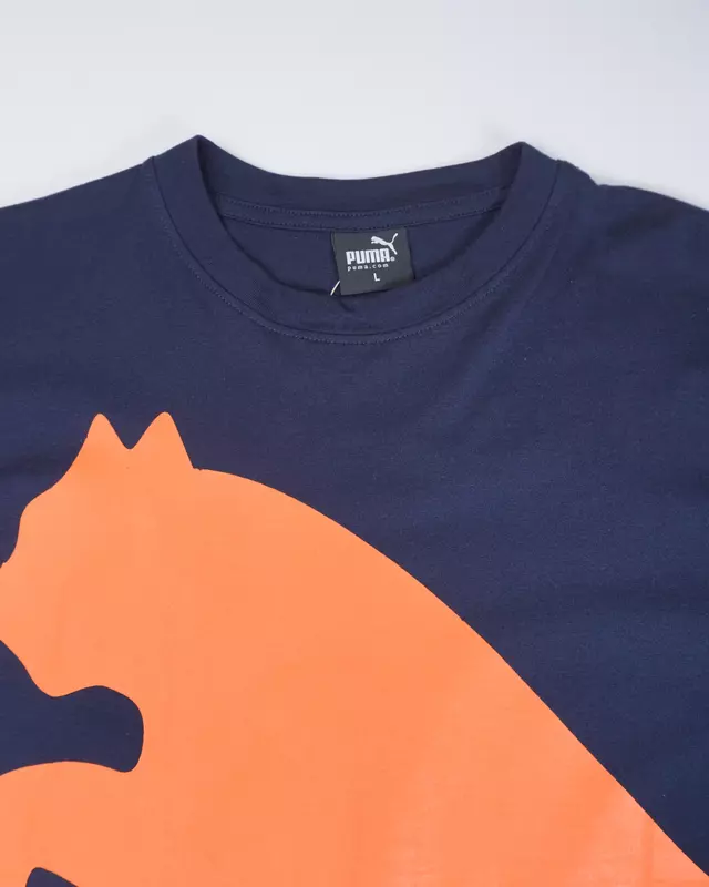 Black Big-Cat Graphic Sportswear T-Shirt