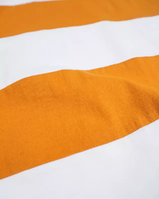 Orange and White Wide-Stripe Sportswear T-Shirt