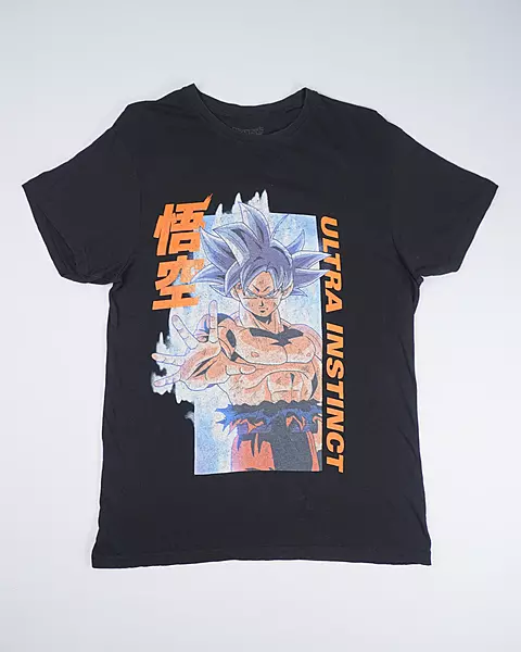 Black Japanese-Text Manga Portrait T-Shirt