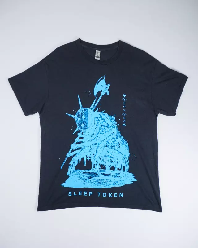 Faded Black Heavy-Graphic Alt-Rock Music T-Shirt