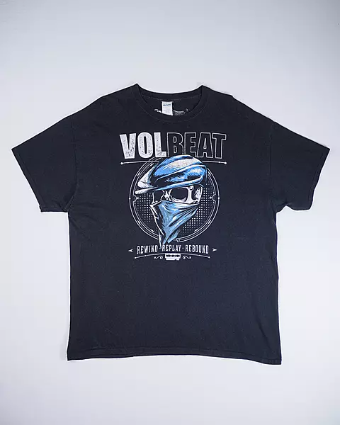 Faded Black Heavy Rock Album-Graphic T-Shirt