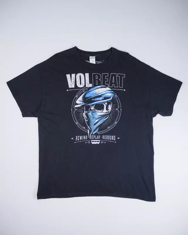 Faded Black Heavy Rock Album-Graphic T-Shirt