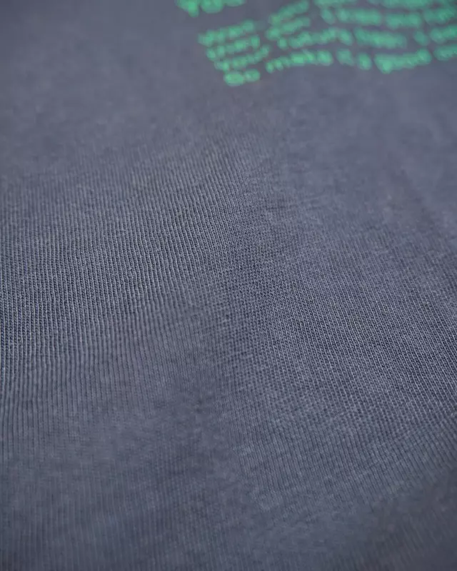 Charcoal Grey Matrix-Grid Graphic Streetwear T-Shirt