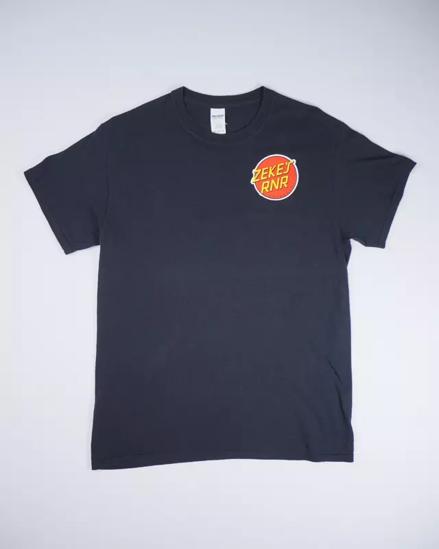 Black Retro Skate-Punk Graphic T-Shirt