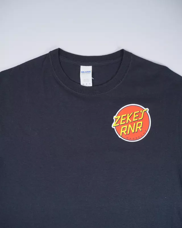 Black Retro Skate-Punk Graphic T-Shirt