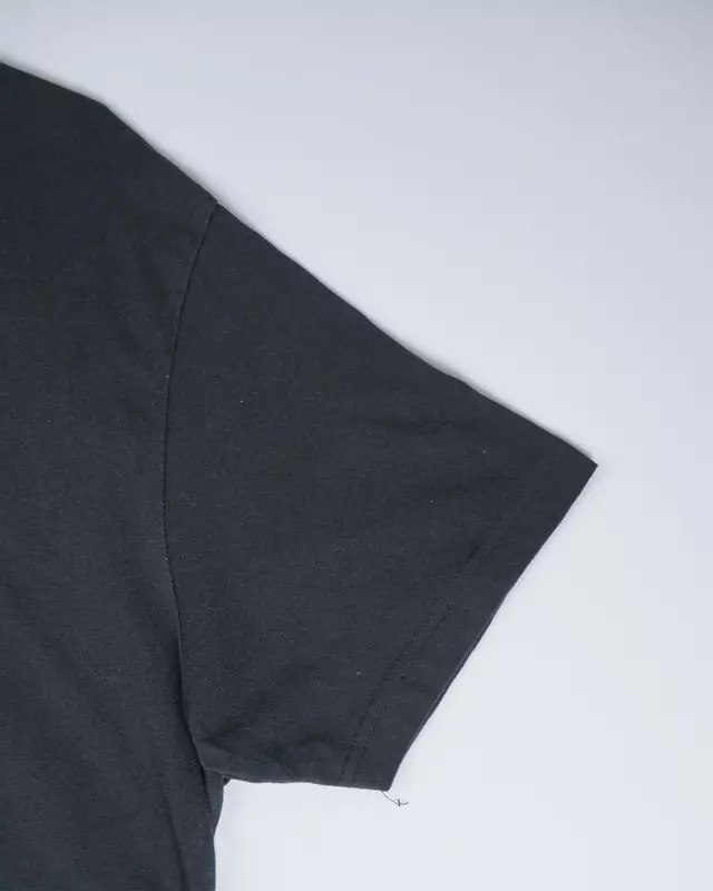 Faded Black Mech-Skull Core-Logo T-Shirt