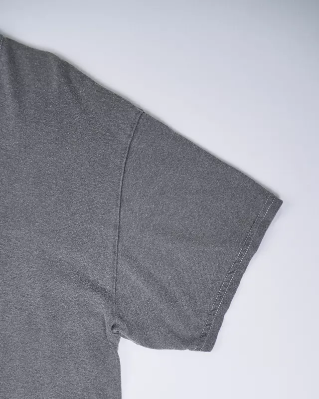 Grey Acid-Wash Kanji Dragon Graphic T-Shirt