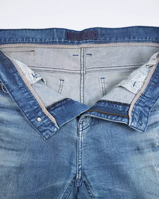 Light Vintage-Wash Cropped Demin Jeans