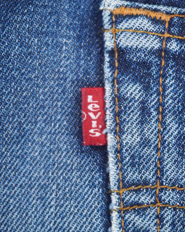 Medium Blue Vintage 501-Style Denim Jeans