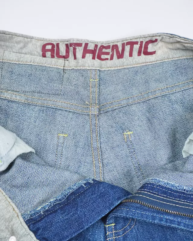 Medium Wash Double-Knee Multi-Pocket Denim Jeans
