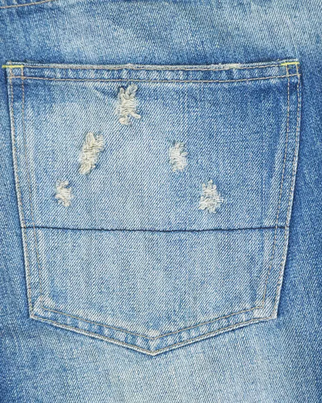 Medium Wash Double-Knee Multi-Pocket Denim Jeans
