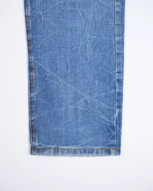 Medium Wash Lace-Up Pocket Straight Jeans