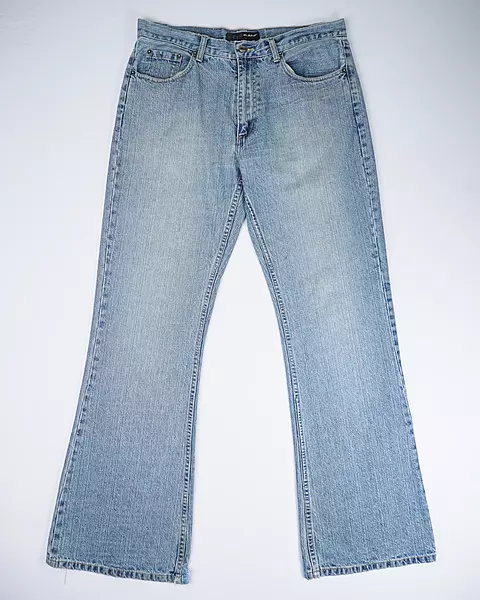 Light Wash Relaxed Boot-Leg Denim Jeans