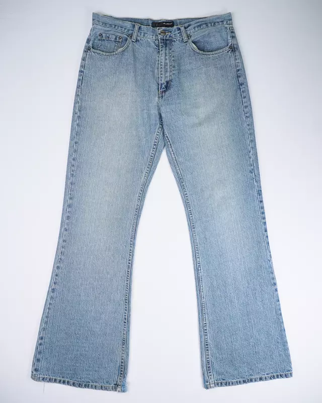 Light Wash Relaxed Boot-Leg Denim Jeans