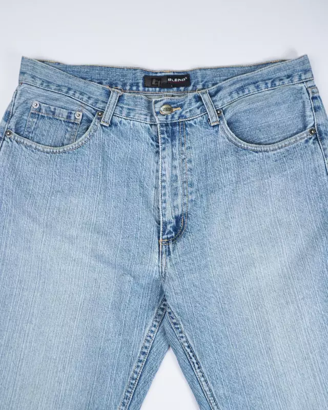 Light Wash Relaxed Boot-Leg Denim Jeans