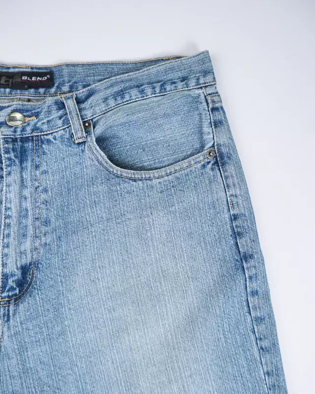 Light Wash Relaxed Boot-Leg Denim Jeans