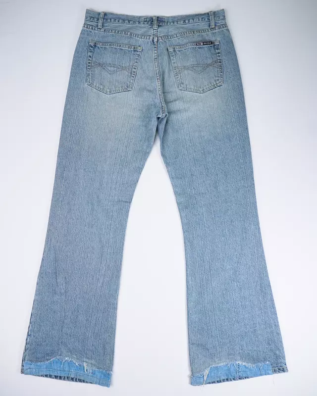 Light Wash Relaxed Boot-Leg Denim Jeans