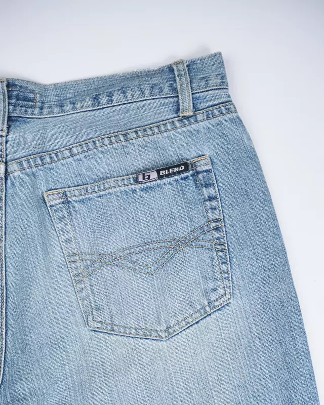 Light Wash Relaxed Boot-Leg Denim Jeans