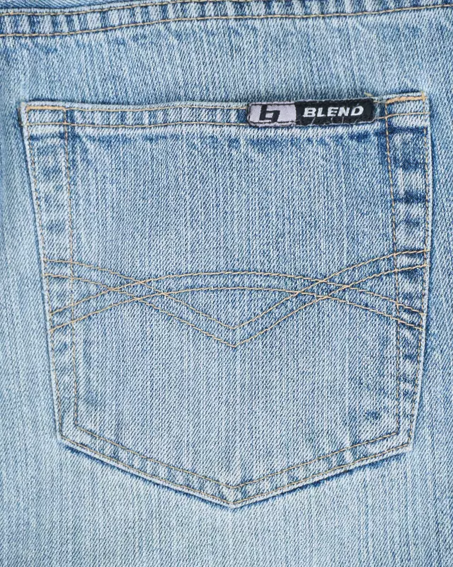Light Wash Relaxed Boot-Leg Denim Jeans