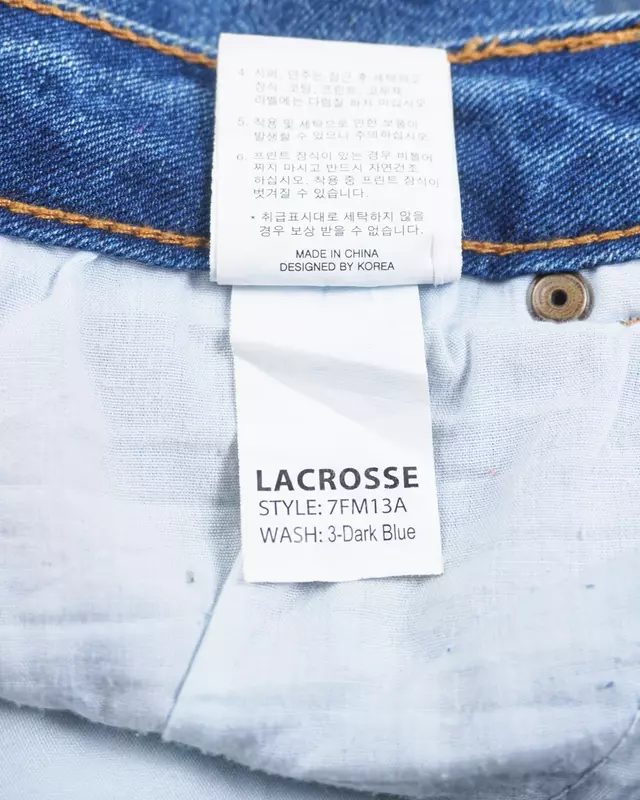 Medium Blue Sand-Faded Casual Denim Trousers