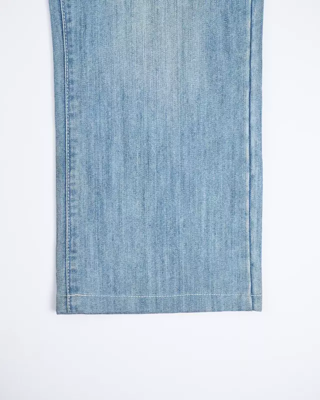 Light Wash Whiskered Slim-Straight Jeans