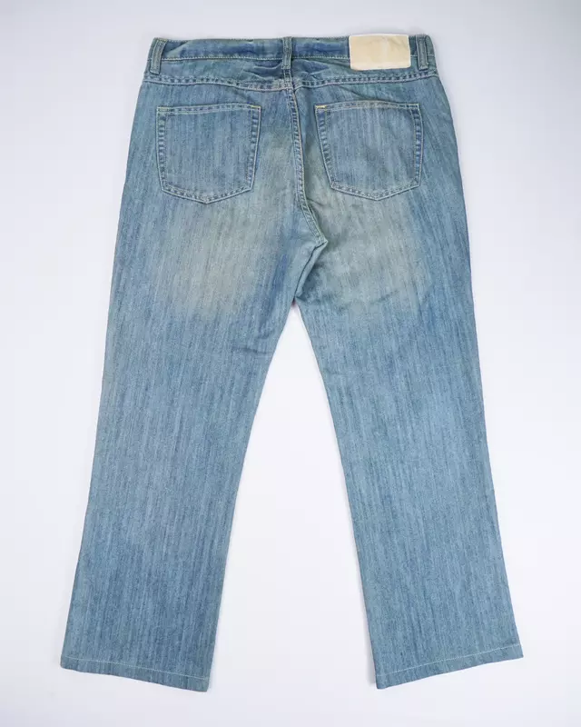 Light Wash Whiskered Slim-Straight Jeans