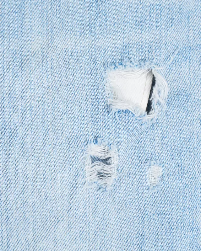 Light Blue Subtle-Shred 511-Style Denim
