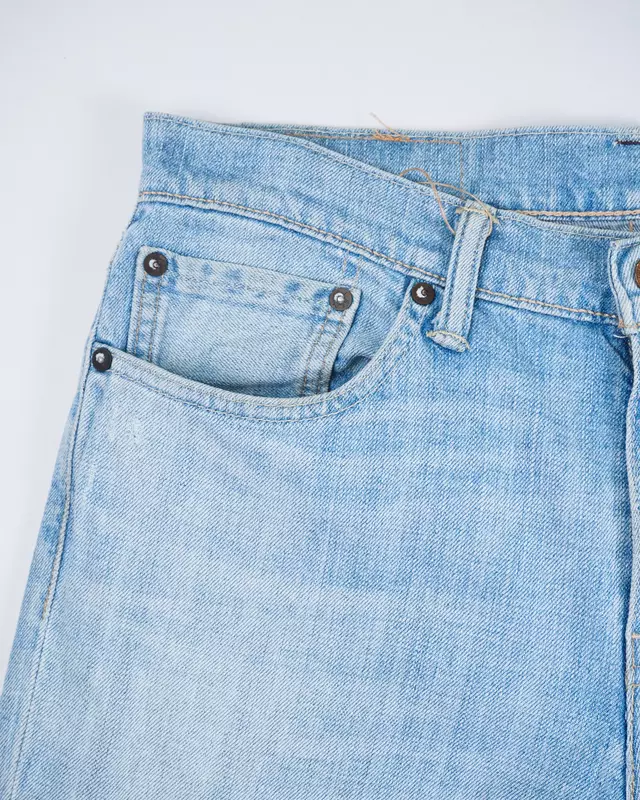 Light Blue Subtle-Shred 511-Style Denim