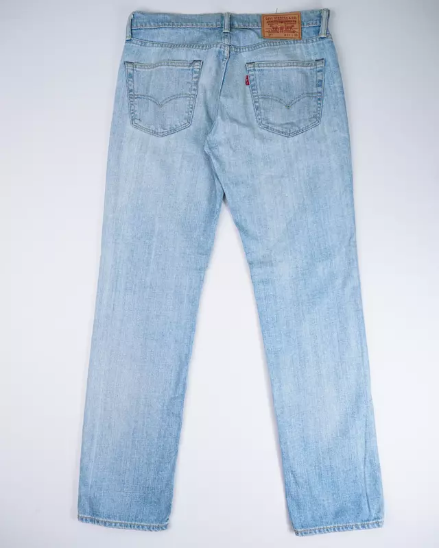 Light Blue Subtle-Shred 511-Style Denim