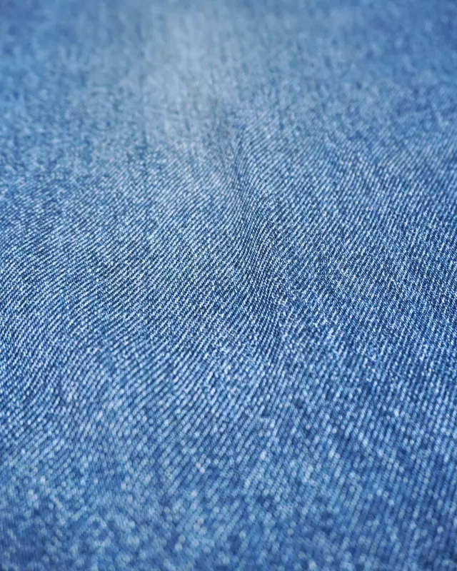 Medium Blue Leather-Paneled 501-Style Denim