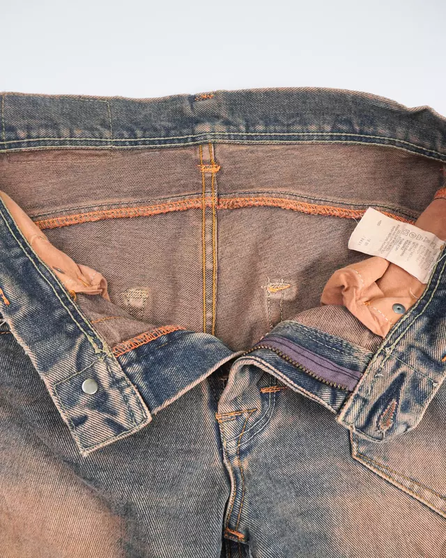Mud-Wash Tinted Twist-Seam Straight Jeans