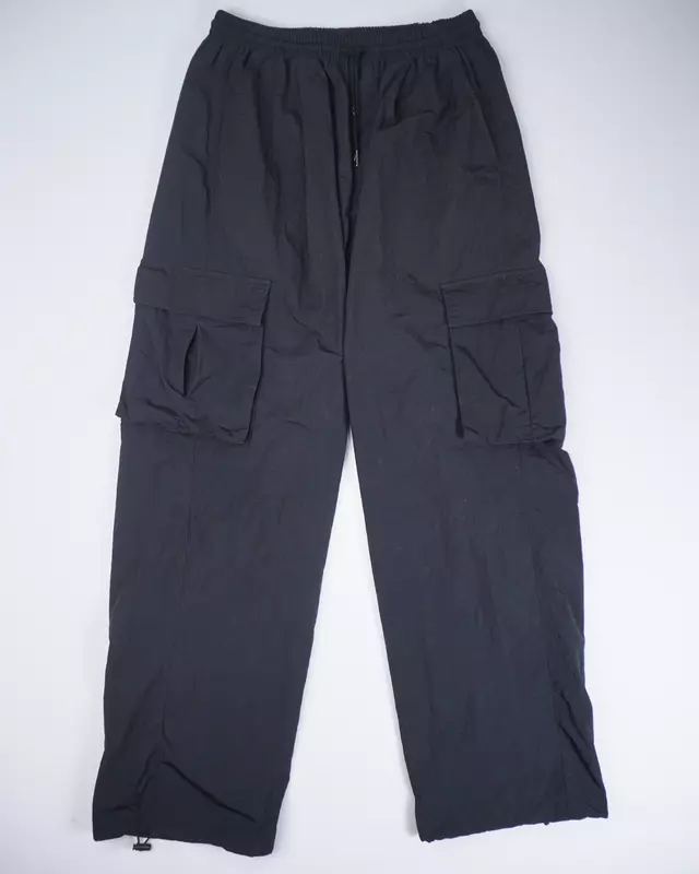 Black Baggy Utility Track Pants