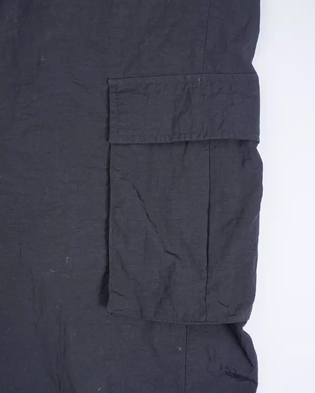 Black Baggy Utility Track Pants