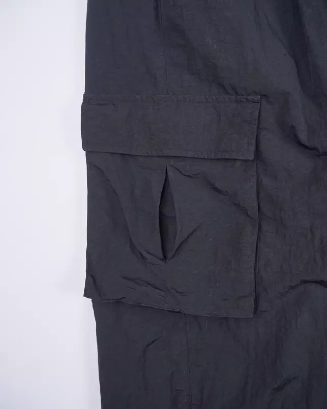 Black Baggy Utility Track Pants