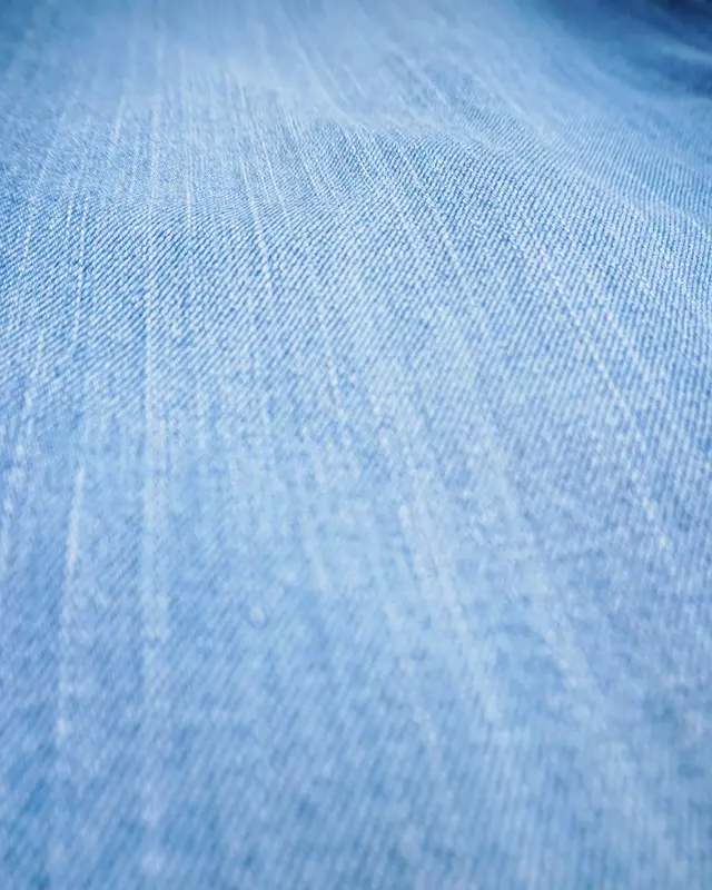 Light Blue Vintage-Wash Elastic-Band Denim Jeans