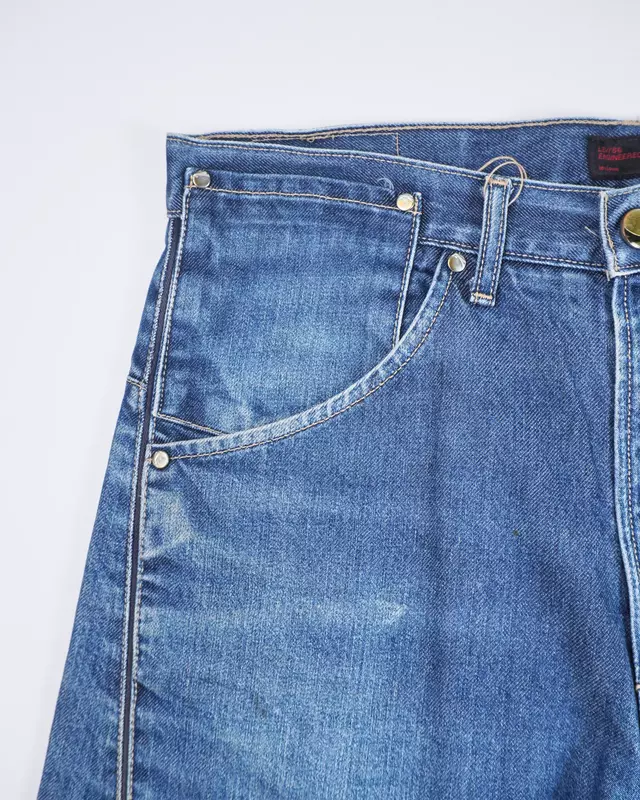 Medium Wash Twisted-Seam Engineered Relaxed Jeans