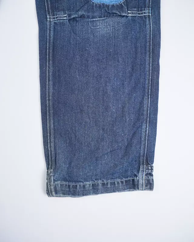 Medium Wash Workwear-Style Patch Denim Jeans