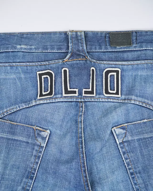 Medium Wash Curved-Inseam Engineered Straight Jeans