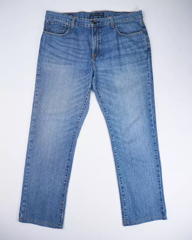 Medium Wash Classic Straight-Leg Denim Jeans