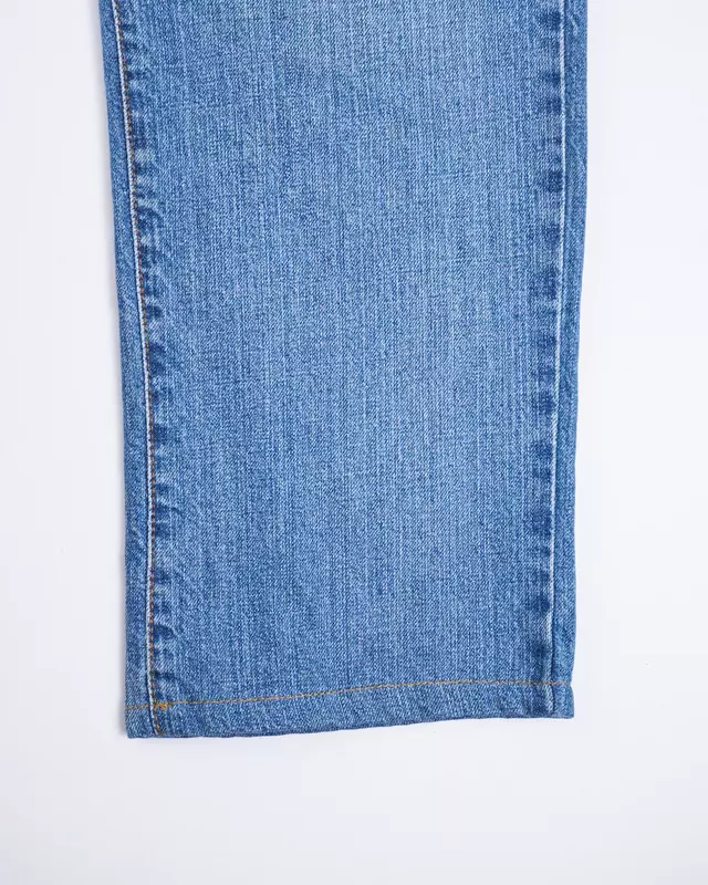 Medium Wash Classic Straight-Leg Denim Jeans