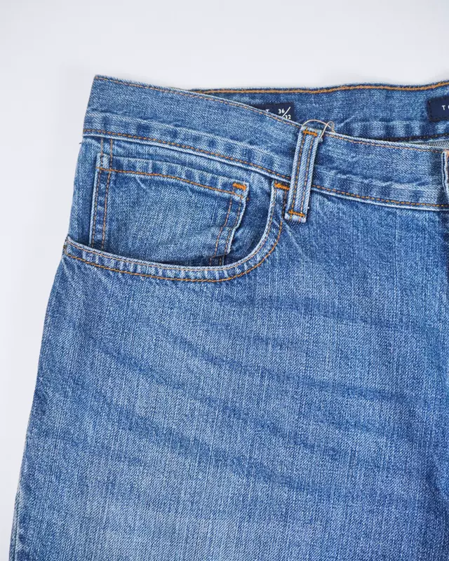 Medium Wash Classic Straight-Leg Denim Jeans