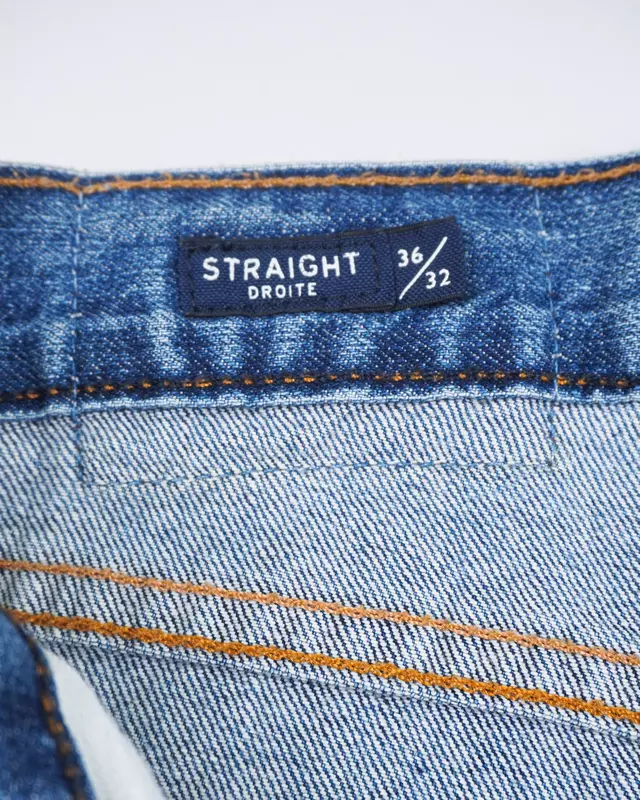 Medium Wash Classic Straight-Leg Denim Jeans