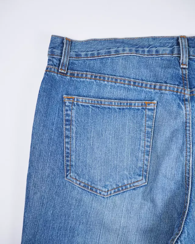 Medium Wash Classic Straight-Leg Denim Jeans